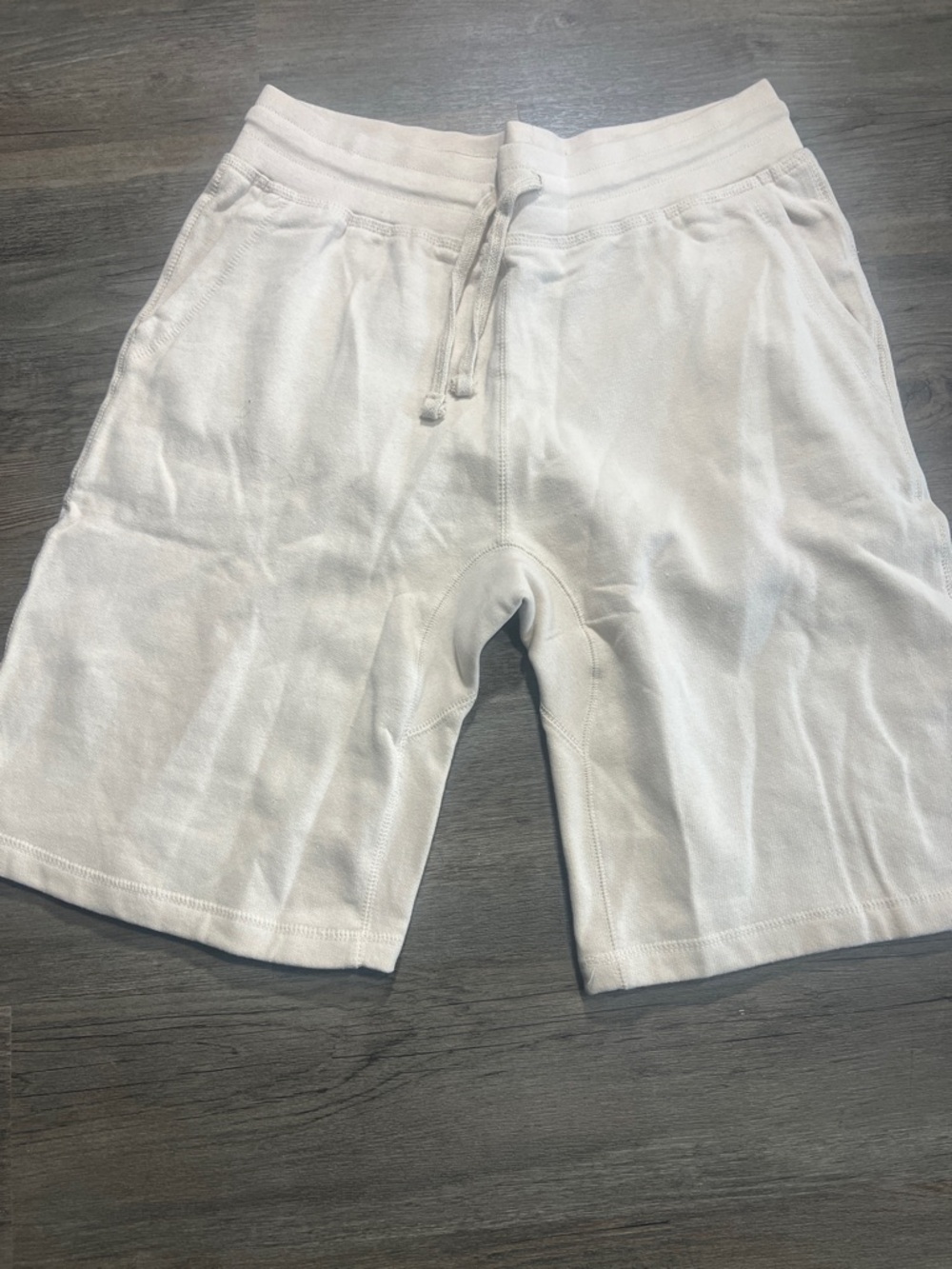Smart Fit Men's White Athletic Knit Drawstring Shorts